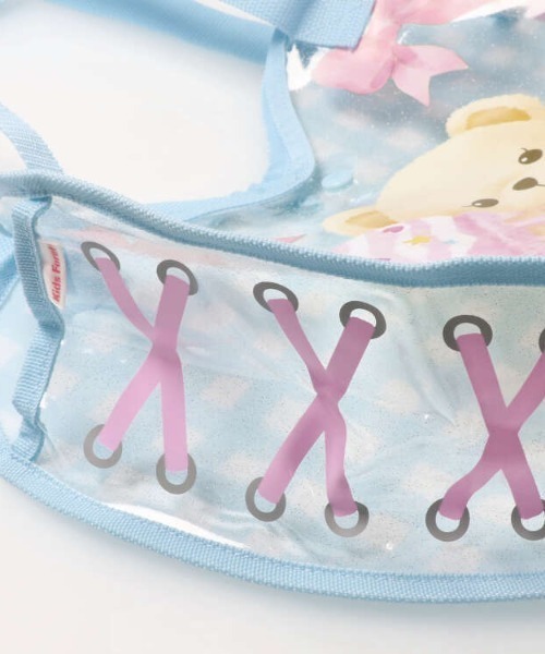 Kids Foret(キッズフォーレ)の「くまプリントハート型プールバッグ(トートバッグ・キッズ・ラベンダー/サックスブルー・FREE)」の10枚目の写真