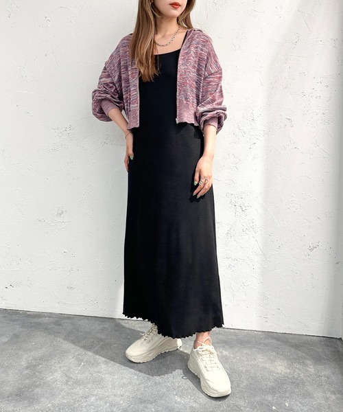 apres jour mignon(アプレジュールミニョン)の「衿付きジップカーディガン【ZOZOTOWN限定アイテム】(カーディガン/ボレロ・レディース・オレンジ系その他/ピンク系その他/ネイビー・X-LARGE/フリー)」の16枚目の写真