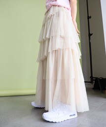 Ray BEAMS | Ray BEAMS / チュール ティアード スカート(スカート)