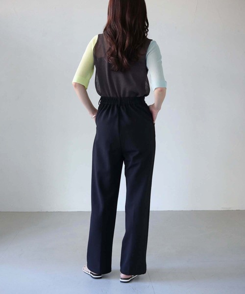 cheriella(シェリエラ)の「【cheriella】WEB限定3配色半袖ニットシアートップス(ニット/セーター・レディース・チャコールグレー/ブラック/ダークグリーン・M)」の7枚目の写真