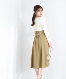 PROPORTION BODY DRESSING | レースアップフレアーワンピース / 1213140302(ワンピース)