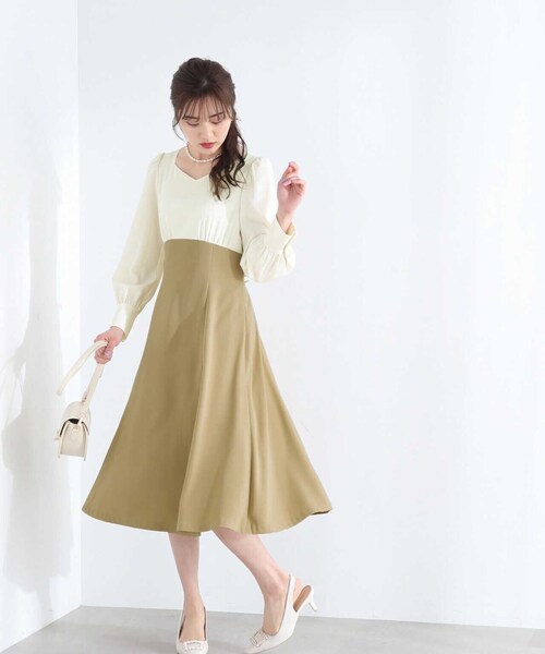 PROPORTION BODY DRESSING（プロポーションボディドレッシング）の「レースアップフレアーワンピース / 1213140302（ワンピース・レディース・ベージュ/ブルー/ネイビー・SMALL/MEDIUM/X-SMALL）」の13枚目の写真