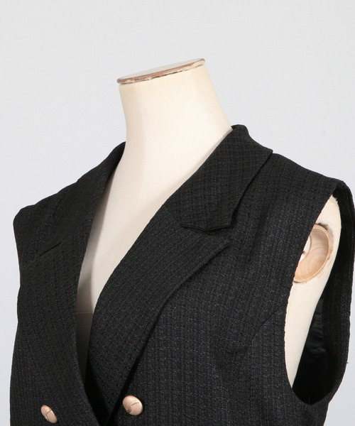 Julia Boutique（ジュリアブティック）の「クラシカルツイードベスト/23001（ベスト・レディース・ホワイト/ブラック・ONE）」の20枚目の写真