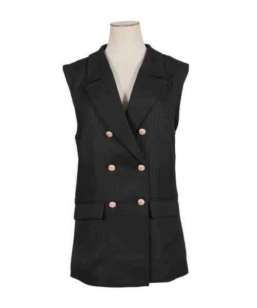 Julia Boutique（ジュリアブティック）の「クラシカルツイードベスト/23001（ベスト・レディース・ホワイト/ブラック・ONE）」の16枚目の写真