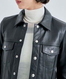 【美品】beautiful people ヴィンテージレザートレンチブルゾン 73452494b_b_08_215.jpg