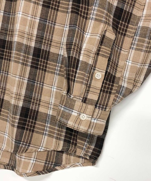 ADMIX/ATELIER SAB MEN（アドミックスアトリエサブメン）の「【Hollywood Rich.&】Bigシルエット チェック ルーズシャツ（シャツ/ブラウス・メンズ・ベージュ系その他/グリーン系その他/ブラック系その他・FREE）」の20枚目の写真