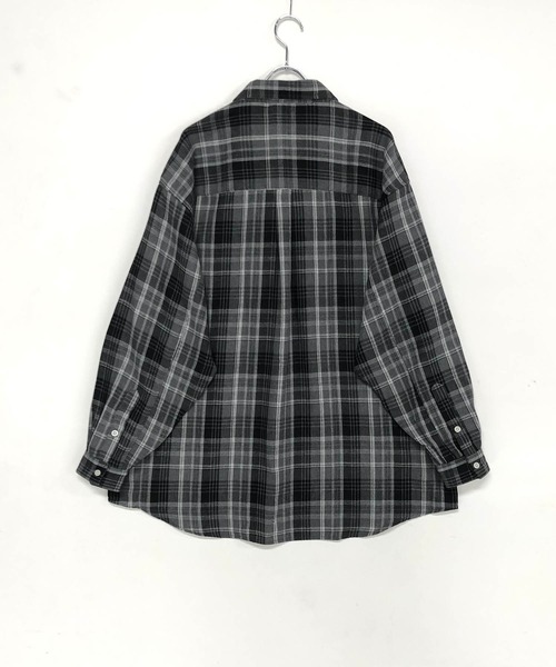 ADMIX/ATELIER SAB MEN（アドミックスアトリエサブメン）の「【Hollywood Rich.&】Bigシルエット チェック ルーズシャツ（シャツ/ブラウス・メンズ・ベージュ系その他/グリーン系その他/ブラック系その他・FREE）」の21枚目の写真