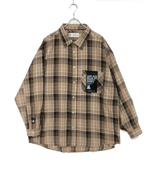ADMIX/ATELIER SAB MEN（アドミックスアトリエサブメン）の「【Hollywood Rich.&】Bigシルエット チェック ルーズシャツ（シャツ/ブラウス・メンズ・ベージュ系その他/グリーン系その他/ブラック系その他・FREE）」の17枚目の写真