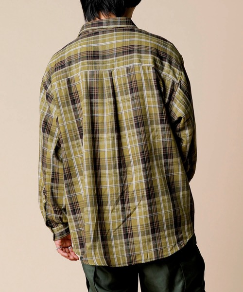 ADMIX/ATELIER SAB MEN（アドミックスアトリエサブメン）の「【Hollywood Rich.&】Bigシルエット チェック ルーズシャツ（シャツ/ブラウス・メンズ・ベージュ系その他/グリーン系その他/ブラック系その他・FREE）」の7枚目の写真