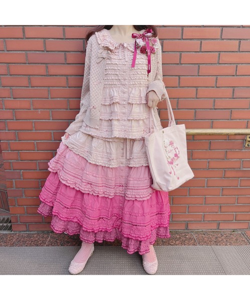 PINK HOUSE（ピンクハウス）の「フリル使いノースリーブブラウス 