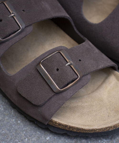 GLOSTER(グロスター)の「【AUTENTI/オーテンティ】スウェードダブルストラップ コンフォートサンダル スウェードサンダル(サンダル・メンズ・ダークブラウン/ブラック/キナリ・42/41/43/40)」の6枚目の写真