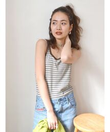 Ungrid | パイルボーダータンクトップ(タンクトップ)