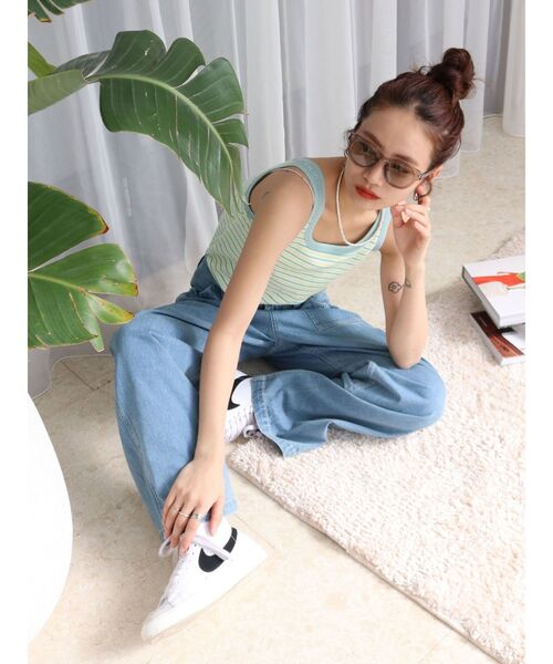 Ungrid（アングリッド）の「パイルボーダータンクトップ（タンクトップ・レディース・ブルー/ネイビー/ブラウン・FREE）」の20枚目の写真