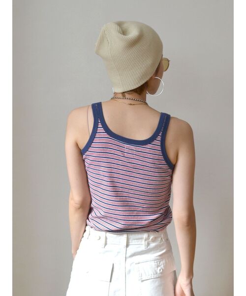 Ungrid（アングリッド）の「パイルボーダータンクトップ（タンクトップ・レディース・ブルー/ネイビー/ブラウン・FREE）」の6枚目の写真