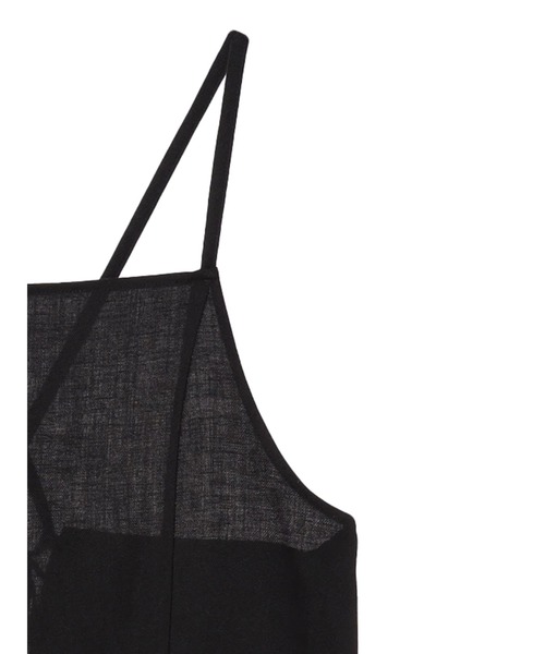 earth music&ecology（アースミュージックアンドエコロジー）の「リサイクルポリエステルブレンドキャミワンピース（ワンピース・レディース・サックスブルー/ブラック/ライトベージュ・FREE）」の20枚目の写真