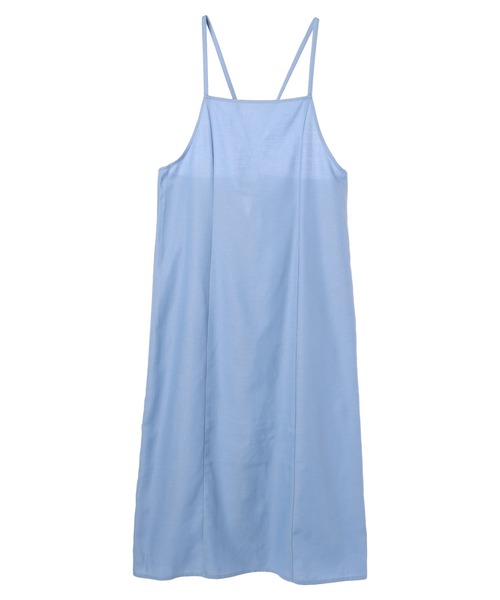 earth music&ecology（アースミュージックアンドエコロジー）の「リサイクルポリエステルブレンドキャミワンピース（ワンピース・レディース・サックスブルー/ブラック/ライトベージュ・FREE）」の12枚目の写真