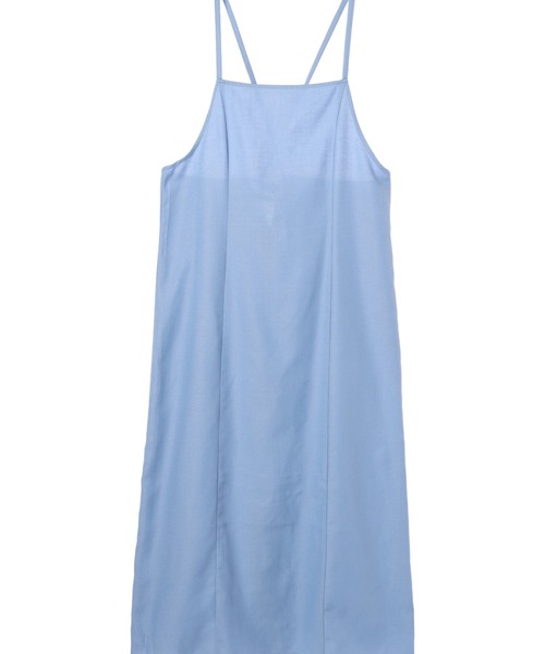 earth music&ecology（アースミュージックアンドエコロジー）の「リサイクルポリエステルブレンドキャミワンピース（ワンピース・レディース・サックスブルー/ブラック/ライトベージュ・FREE）」の10枚目の写真