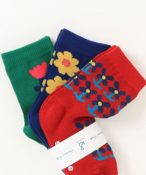 stample（スタンプル）の「チアフルフラワー クルーソックス　3足セット（ソックス/靴下・キッズ・A・M/L/S/LL）」の10枚目の写真