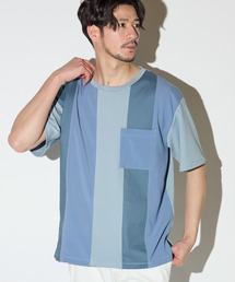 ストレッチスムース異素材切替Tシャツ