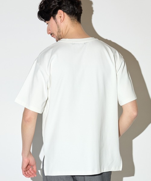 UNION STATION（ユニオンステーション）の「ストレッチスムース異素材切替Tシャツ（Tシャツ/カットソー・メンズ・ライトブルー/ホワイト/ベージュ・L/M/LL）」の15枚目の写真