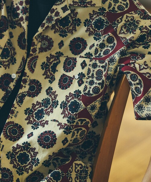 FREAK'S STORE（フリークスストア）の「FREAK'S STORE/フリークスストア バティック柄 半袖シャツ/ハーフスリーブ オーバーサイズシャツ（シャツ/ブラウス・メンズ・ネイビー/オフホワイト・MEDIUM/LARGE）」の15枚目の写真