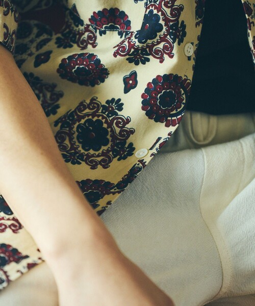 FREAK'S STORE（フリークスストア）の「FREAK'S STORE/フリークスストア バティック柄 半袖シャツ/ハーフスリーブ オーバーサイズシャツ（シャツ/ブラウス・メンズ・ネイビー/オフホワイト・MEDIUM/LARGE）」の17枚目の写真