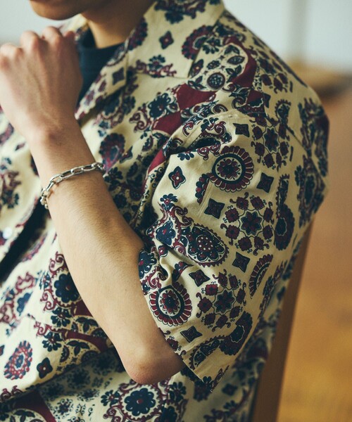 FREAK'S STORE（フリークスストア）の「FREAK'S STORE/フリークスストア バティック柄 半袖シャツ/ハーフスリーブ オーバーサイズシャツ（シャツ/ブラウス・メンズ・ネイビー/オフホワイト・MEDIUM/LARGE）」の19枚目の写真