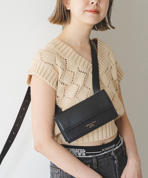 U by SPICK&SPAN（ユーバイスピックアンドスパン）の「柄アミニットベスト（ニット/セーター・レディース・ブラック/ベージュ/ブルー・FREE）」の2枚目の写真