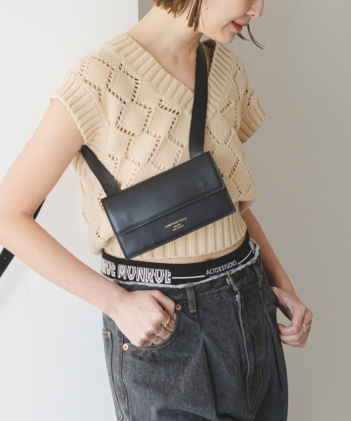 U by SPICK&SPAN（ユーバイスピックアンドスパン）の「柄アミニットベスト（ニット/セーター・レディース・ブラック/ベージュ/ブルー・FREE）」の20枚目の写真