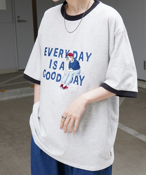 Red Cap Girl（レッドキャプガール）の「【RED CAP GIRL】ワンポイント刺繍 半袖Tシャツ（Tシャツ/カットソー・メンズ・杢グレー/ホワイト/チャコールグレー/グリーン/ブラック系その他/グレー系その他/ブルー系その他/ホワイト系その他/ブルー系その他3/グレー系3/ホワイト系その他2/ブルー系その他2/グレー系その他3/ブラック系その他2/グリーン系その他2/ホワイト系その他3/サックスブルー系5/ブラック系その他5/ホワイト系その他4/ブラック系その他4/ホワイト系その他5/グレー系その他5/サックスブルー系4/グレー系その他4・M/L/XL）」の12枚目の写真