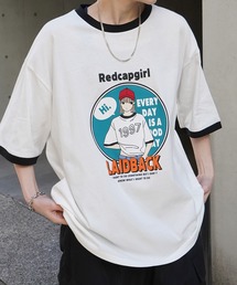 【RED CAP GIRL】ワンポイント刺繍 半袖Tシャツ