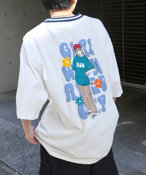 Red Cap Girl（レッドキャプガール）の「【RED CAP GIRL】ワンポイント刺繍 半袖Tシャツ（Tシャツ/カットソー・メンズ・杢グレー/ホワイト/チャコールグレー/グリーン/ブラック系その他/グレー系その他/ブルー系その他/ホワイト系その他/ブルー系その他3/グレー系3/ホワイト系その他2/ブルー系その他2/グレー系その他3/ブラック系その他2/グリーン系その他2/ホワイト系その他3/サックスブルー系5/ブラック系その他5/ホワイト系その他4/ブラック系その他4/ホワイト系その他5/グレー系その他5/サックスブルー系4/グレー系その他4・M/L/XL）」の6枚目の写真