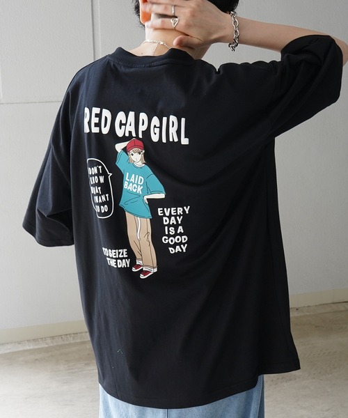 Red Cap Girl（レッドキャプガール）の「【RED CAP GIRL】ワンポイント刺繍 半袖Tシャツ（Tシャツ/カットソー・メンズ・杢グレー/ホワイト/チャコールグレー/グリーン/ブラック系その他/グレー系その他/ブルー系その他/ホワイト系その他/ブルー系その他3/グレー系3/ホワイト系その他2/ブルー系その他2/グレー系その他3/ブラック系その他2/グリーン系その他2/ホワイト系その他3/サックスブルー系5/ブラック系その他5/ホワイト系その他4/ブラック系その他4/ホワイト系その他5/グレー系その他5/サックスブルー系4/グレー系その他4・M/L/XL）」の8枚目の写真
