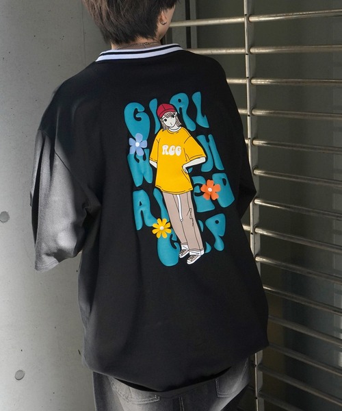 Red Cap Girl（レッドキャプガール）の「【RED CAP GIRL】ワンポイント刺繍 半袖Tシャツ（Tシャツ/カットソー・メンズ・杢グレー/ホワイト/チャコールグレー/グリーン/ブラック系その他/グレー系その他/ブルー系その他/ホワイト系その他/ブルー系その他3/グレー系3/ホワイト系その他2/ブルー系その他2/グレー系その他3/ブラック系その他2/グリーン系その他2/ホワイト系その他3/サックスブルー系5/ブラック系その他5/ホワイト系その他4/ブラック系その他4/ホワイト系その他5/グレー系その他5/サックスブルー系4/グレー系その他4・M/L/XL）」の10枚目の写真