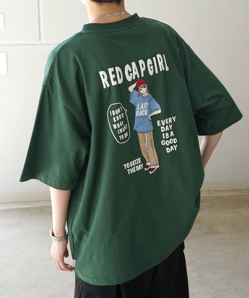 Red Cap Girl（レッドキャプガール）の「【RED CAP GIRL】ワンポイント刺繍 半袖Tシャツ（Tシャツ/カットソー・メンズ・杢グレー/ホワイト/チャコールグレー/グリーン/ブラック系その他/グレー系その他/ブルー系その他/ホワイト系その他/ブルー系その他3/グレー系3/ホワイト系その他2/ブルー系その他2/グレー系その他3/ブラック系その他2/グリーン系その他2/ホワイト系その他3/サックスブルー系5/ブラック系その他5/ホワイト系その他4/ブラック系その他4/ホワイト系その他5/グレー系その他5/サックスブルー系4/グレー系その他4・M/L/XL）」の19枚目の写真