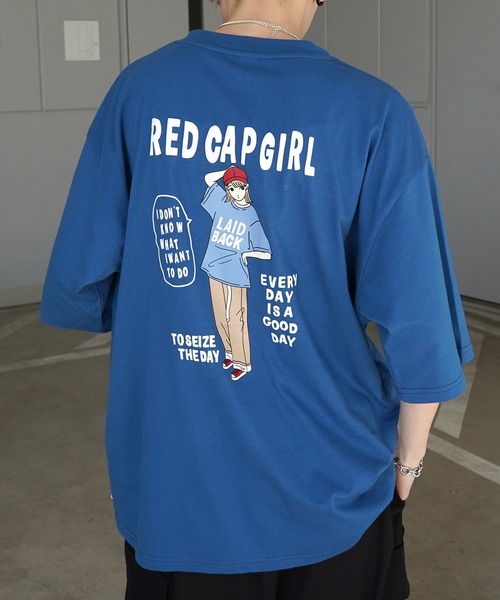 Red Cap Girl（レッドキャプガール）の「【RED CAP GIRL】ワンポイント刺繍 半袖Tシャツ（Tシャツ/カットソー・メンズ・杢グレー/ホワイト/チャコールグレー/グリーン/ブラック系その他/グレー系その他/ブルー系その他/ホワイト系その他/ブルー系その他3/グレー系3/ホワイト系その他2/ブルー系その他2/グレー系その他3/ブラック系その他2/グリーン系その他2/ホワイト系その他3/サックスブルー系5/ブラック系その他5/ホワイト系その他4/ブラック系その他4/ホワイト系その他5/グレー系その他5/サックスブルー系4/グレー系その他4・M/L/XL）」の21枚目の写真