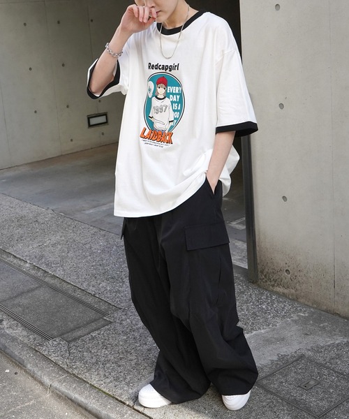 セール】【RED CAP GIRL】ワンポイント刺繍 半袖Tシャツ（T