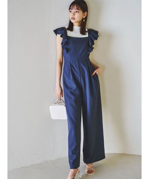 dazzlin（ダズリン）の「フリルオールインワン（つなぎ/オールインワン・レディース・アイボリー/チャコールグレー/グレー・SMALL/MEDIUM）」の10枚目の写真