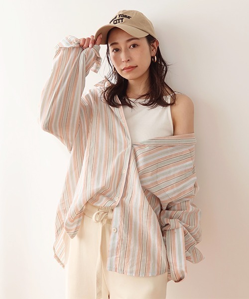 CREDONA（クレドナ）の「マルチストライプルーズSH（シャツ/ブラウス