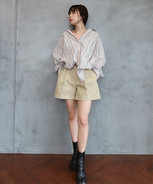 CREDONA（クレドナ）の「マルチストライプルーズSH（シャツ/ブラウス