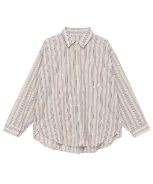 カラーストライプルーズSH CREDONA（クレドナ）の「マルチストライプルーズSH（シャツ/ブラウス