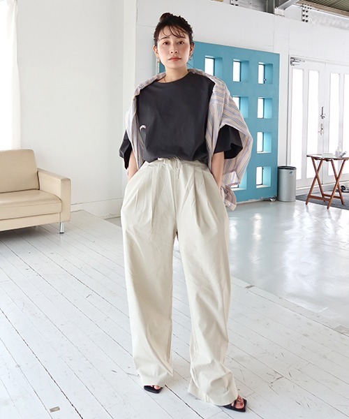カラーストライプルーズSH CREDONA（クレドナ）の「マルチストライプルーズSH（シャツ/ブラウス