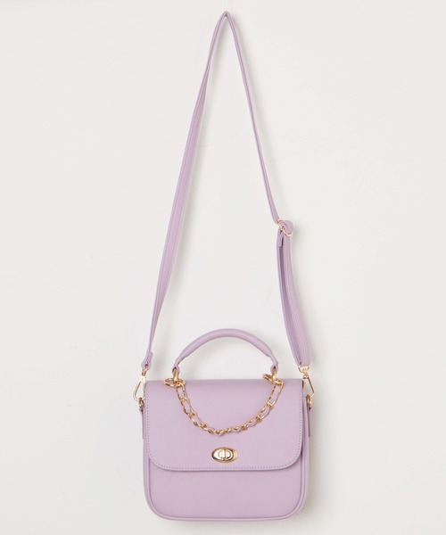 WEGO（ウィゴー）の「WEGO/ミラクルチェーン痛ショルダー（ショルダーバッグ・レディース・ホワイト/ブラック/ブラウン/グレー/サックスブルー/ピンク/ブルー/グリーン系その他/ライトパープル・FREE）」の8枚目の写真