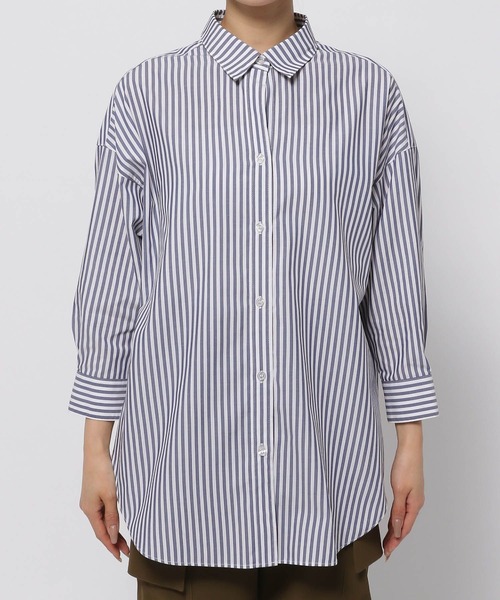 Elura(エルーラ)の「アイロンいらずシャツチュニック(シャツ/ブラウス・レディース・ホワイト/ネイビー/ダークネイビー・LARGE/SMALL/MEDIUM)」の22枚目の写真