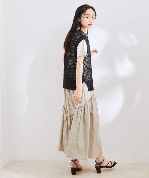 VIS（ビス）の「【前後2WAY】ラメメッシュニットべスト（ベスト・レディース・ホワイト系その他5/ピンク系その他2/ブラック・FREE）」の7枚目の写真