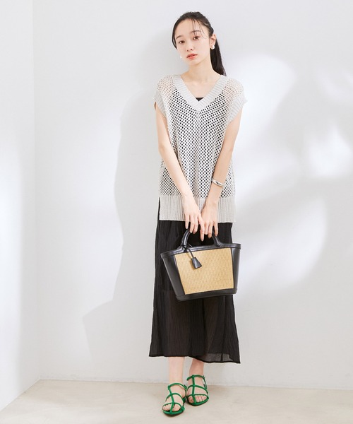 VIS（ビス）の「【前後2WAY】ラメメッシュニットべスト（ベスト・レディース・ホワイト系その他5/ピンク系その他2/ブラック・FREE）」の10枚目の写真