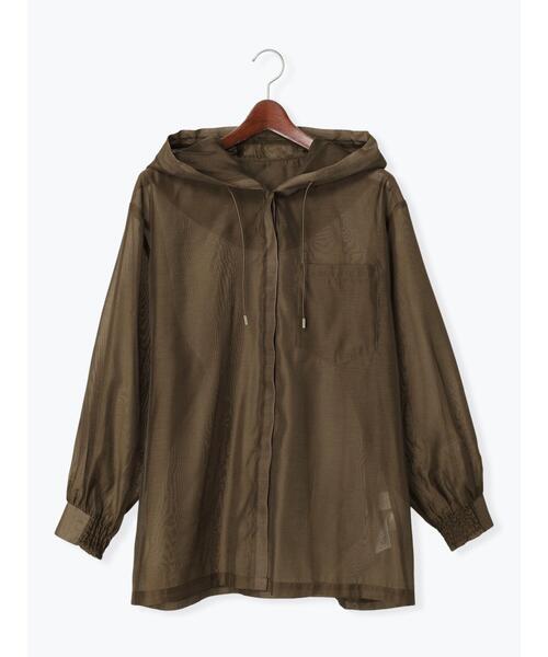 Te chichi（テチチ）の「シアーフードシャツ（シャツ/ブラウス・レディース・ブラウン/ベージュ・ﾌﾘ-）」の19枚目の写真