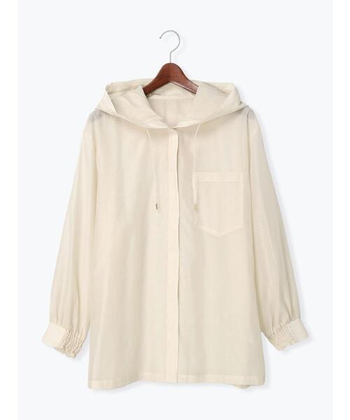 Te chichi（テチチ）の「シアーフードシャツ（シャツ/ブラウス・レディース・ブラウン/ベージュ・ﾌﾘ-）」の18枚目の写真