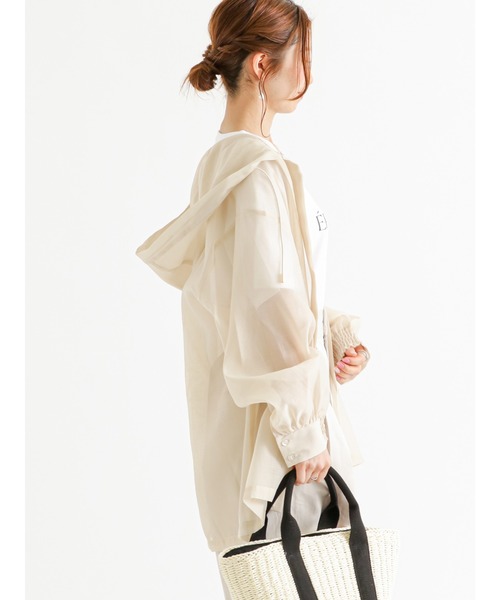 Te chichi（テチチ）の「シアーフードシャツ（シャツ/ブラウス・レディース・ブラウン/ベージュ・ﾌﾘ-）」の9枚目の写真