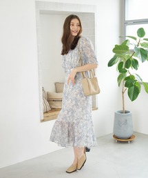 a:mure | 花柄ギャザーワンピース(ワンピース)